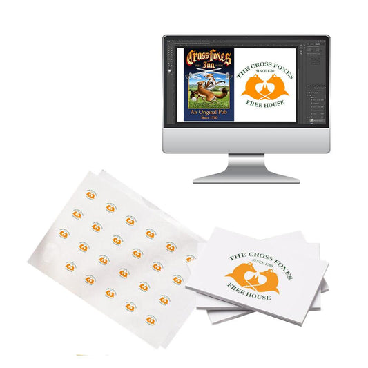 design print stickers and business cards